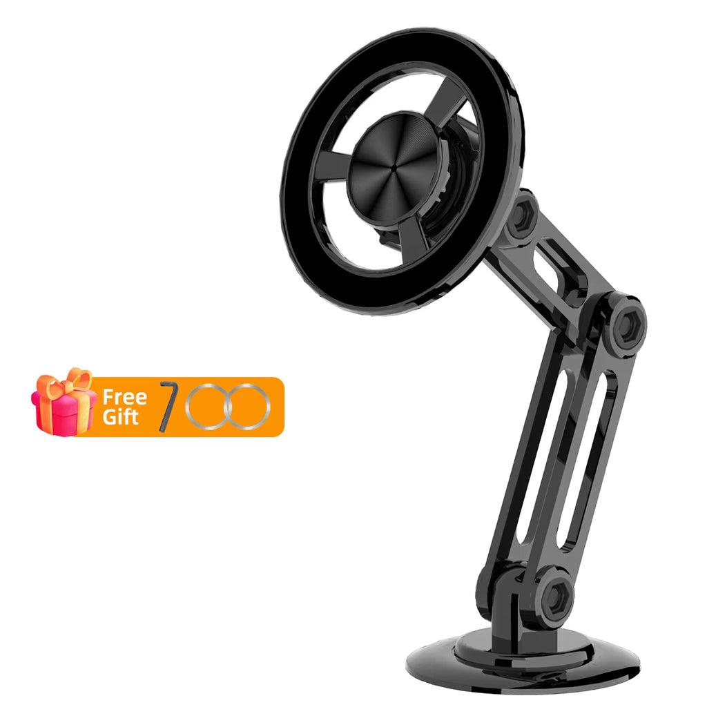 Mcgillon Magsafe 720 Rotate Metal Magnetic Car Phone Holder Foldable Phone Stand Air Vent Magnet Mount GPS Support for All Phone