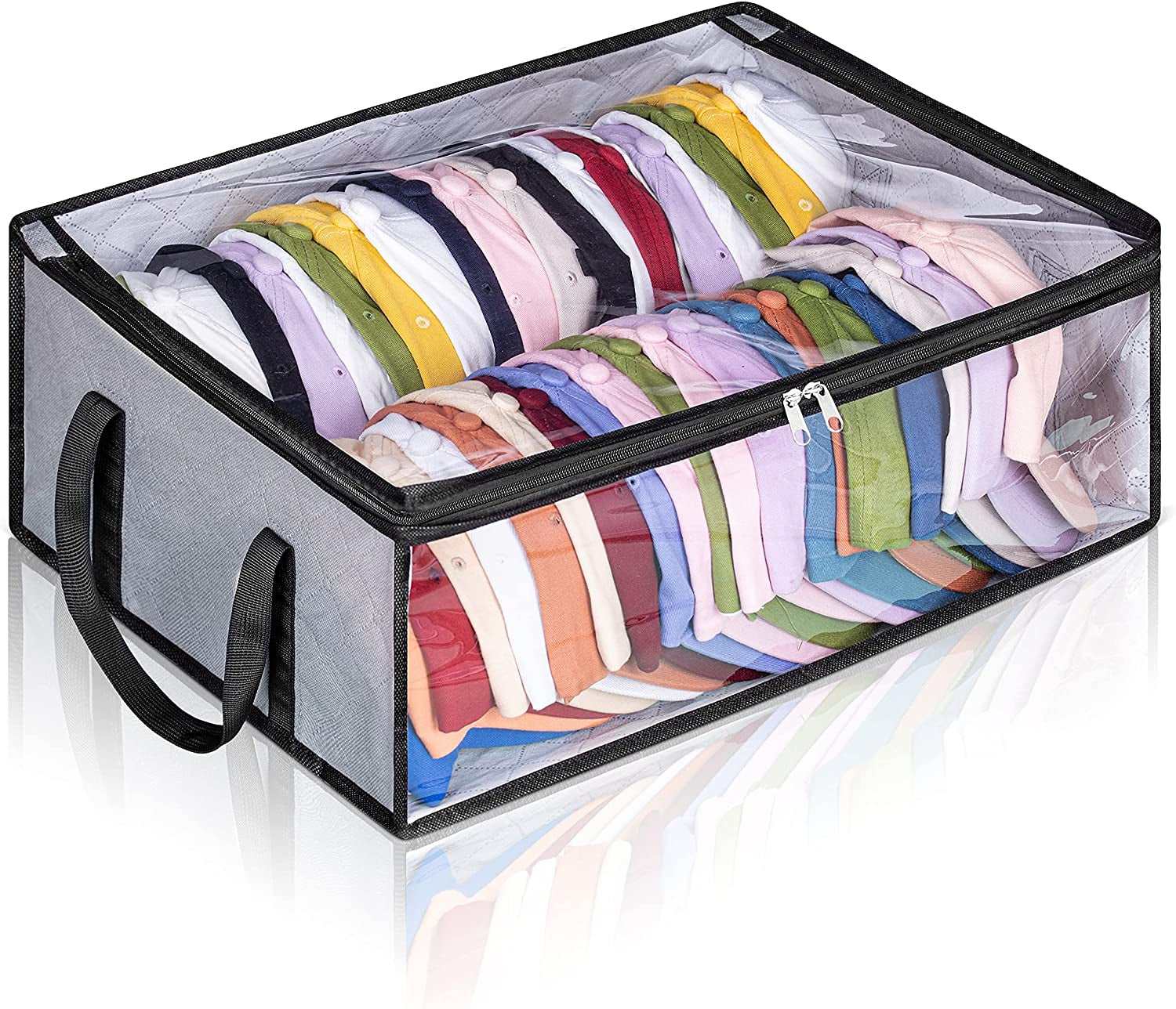 Hat Storage for Baseball Caps Organizer, Grey, 5
