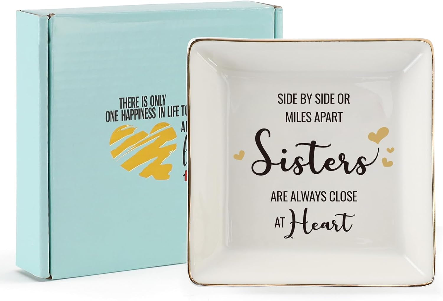 Ceramic Ring Dish Jewelry Tray for Mom Sister Friends, Ceramic