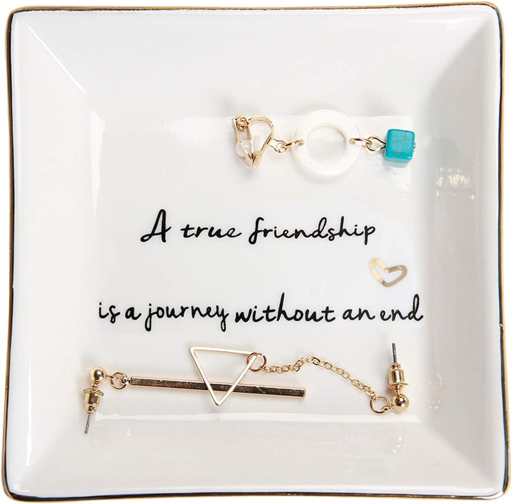 Ceramic Ring Dish Jewelry Tray for Mom Sister Friends, Ceramic