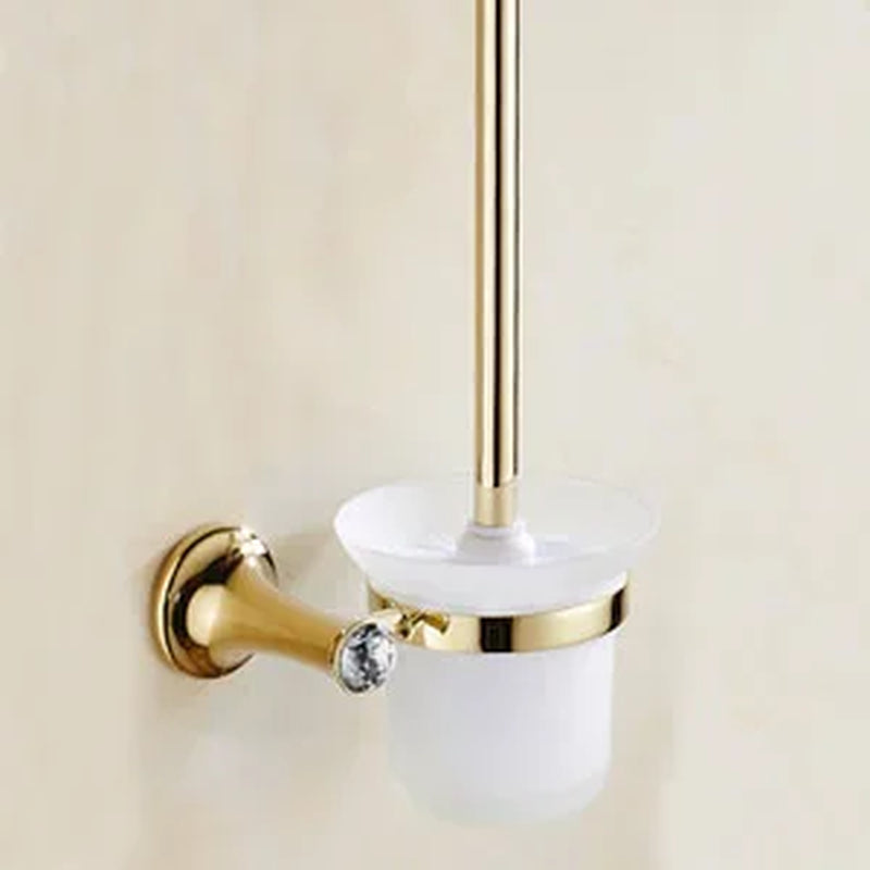 Stainless Steel Gold Plated Bathroom Hardware Set Towel Rack Toilet Paper Holder Towel Bar Hook Bathroom Accessories Set