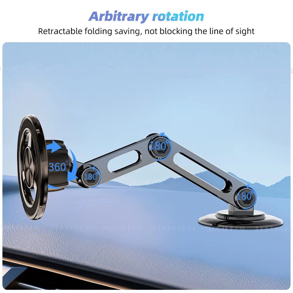 Mcgillon Magsafe 720 Rotate Metal Magnetic Car Phone Holder Foldable Phone Stand Air Vent Magnet Mount GPS Support for All Phone