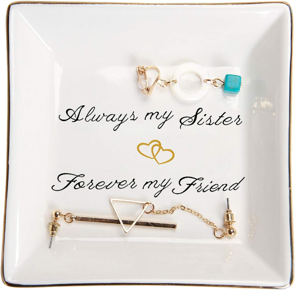 Ceramic Ring Dish Jewelry Tray for Mom Sister Friends, Ceramic