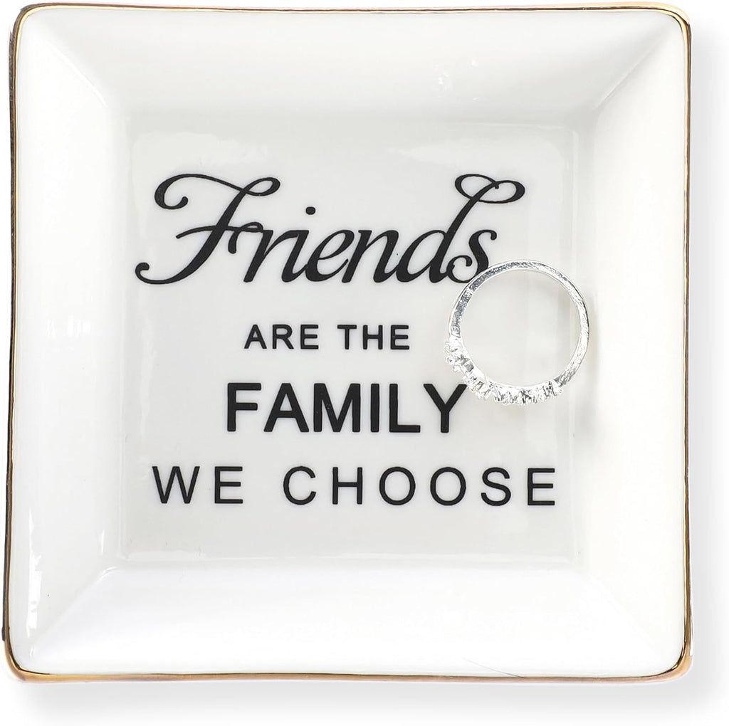Ceramic Ring Dish Jewelry Tray for Mom Sister Friends, Ceramic