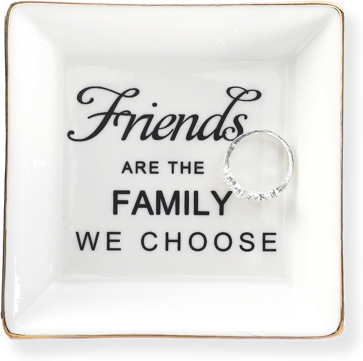 Ceramic Ring Dish Jewelry Tray for Mom Sister Friends, Ceramic