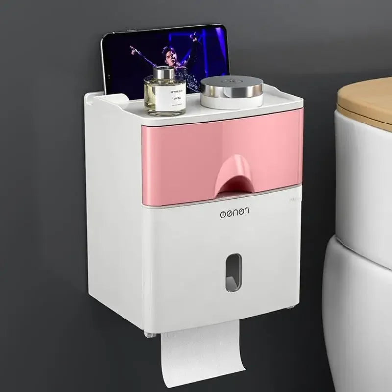 Panda Wall Mount Roll Paper Holder, Towel Tissue Holder, Tissue Hanger, WC, Kitchen, Bathroom Organizer, Accessories