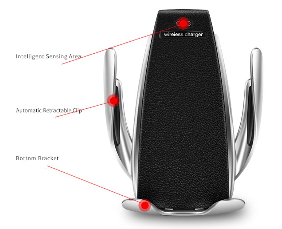 Car Wireless Charger 10W Induction Car Fast Wireless Charging with Car Phone Holder S5