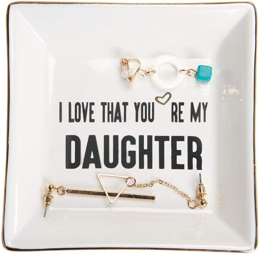 Ceramic Ring Dish Jewelry Tray for Mom Sister Friends, Ceramic
