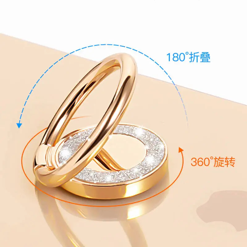 Luxury Metal Mobile Phone Ring Holder Telephone Cellular Support Accessories Magnetic Car Bracket Socket Stand for Mobile Phones