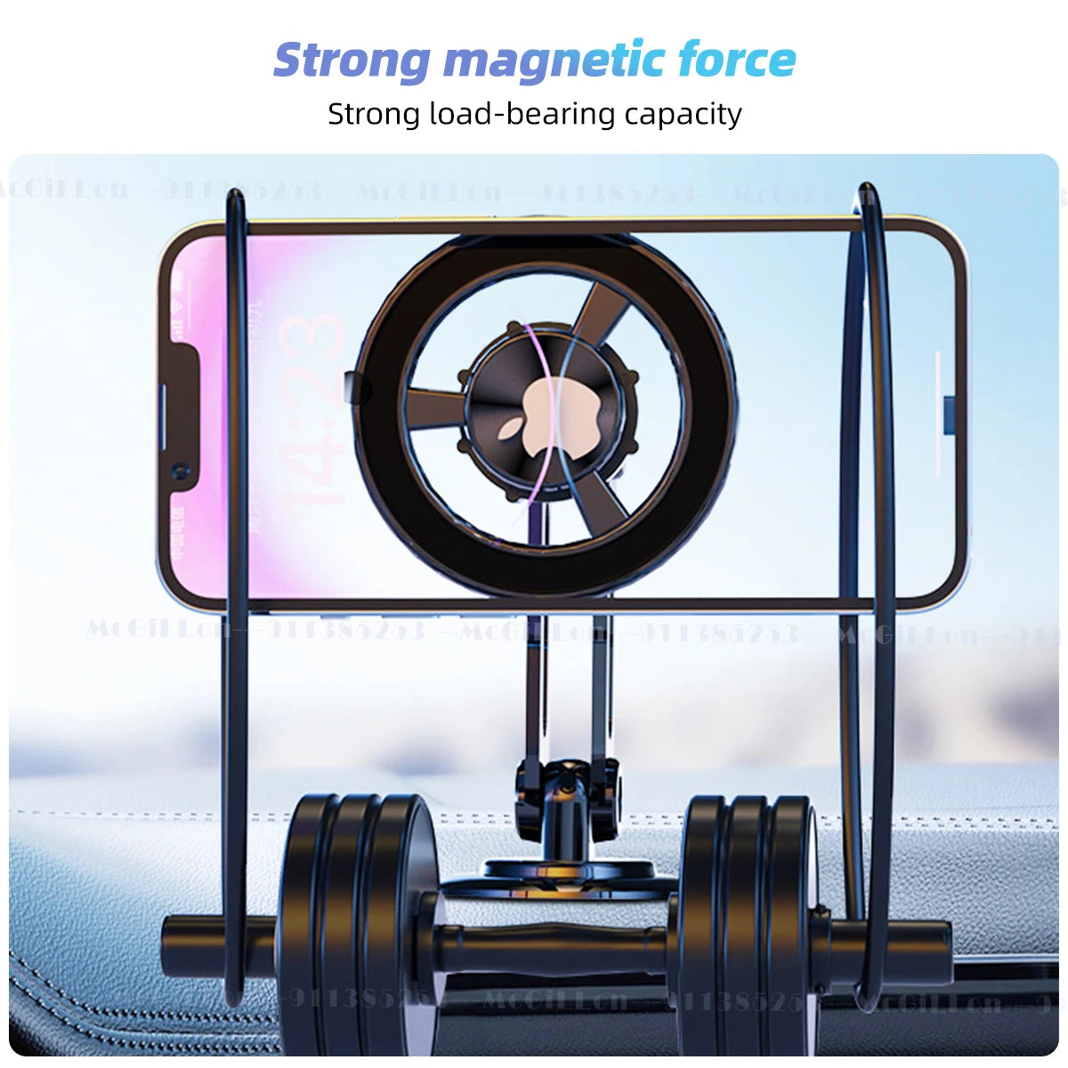 Mcgillon Magsafe 720 Rotate Metal Magnetic Car Phone Holder Foldable Phone Stand Air Vent Magnet Mount GPS Support for All Phone