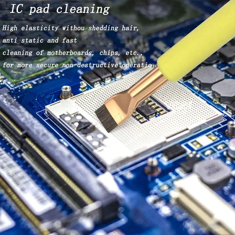 Anti-Static Brush Motherboard PCB Cleaning Brush for Mobile Phone Computer Repair Tools Kit Bristle Brush Steel Brush