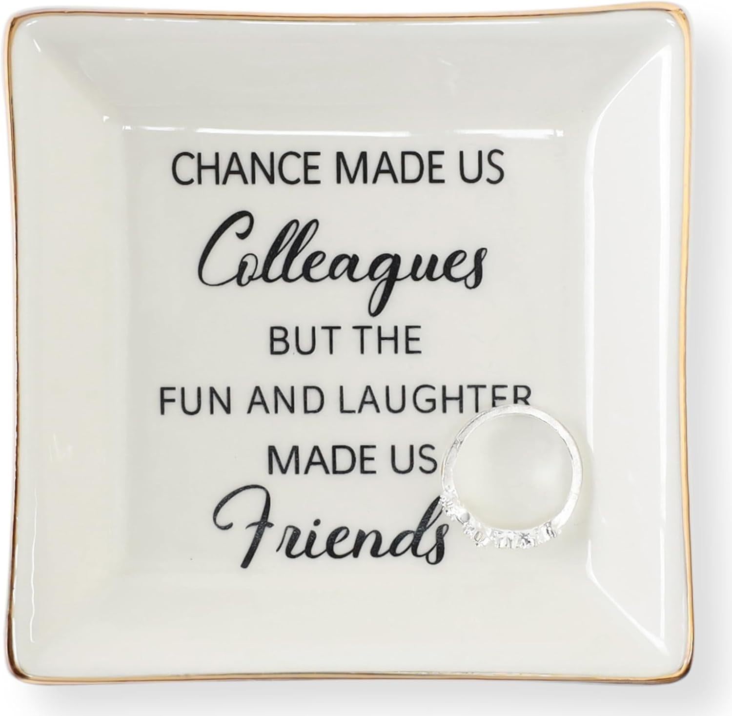 Ceramic Ring Dish Jewelry Tray for Mom Sister Friends, Ceramic