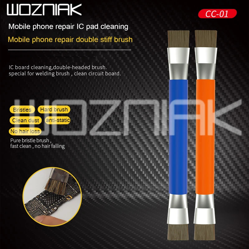 Anti-Static Brush Motherboard PCB Cleaning Brush for Mobile Phone Computer Repair Tools Kit Bristle Brush Steel Brush