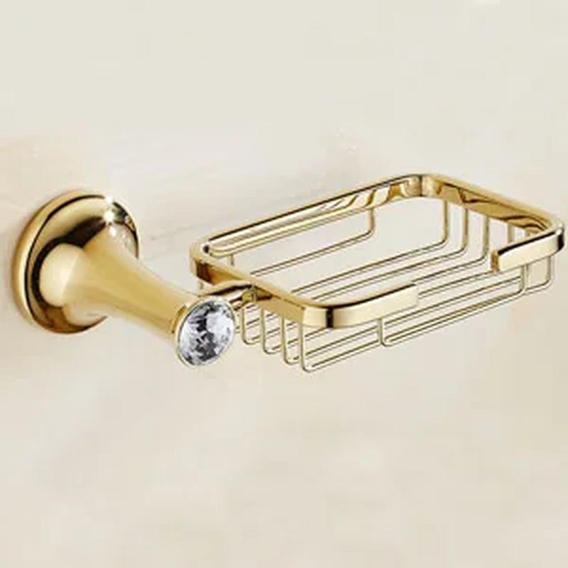 Stainless Steel Gold Plated Bathroom Hardware Set Towel Rack Toilet Paper Holder Towel Bar Hook Bathroom Accessories Set