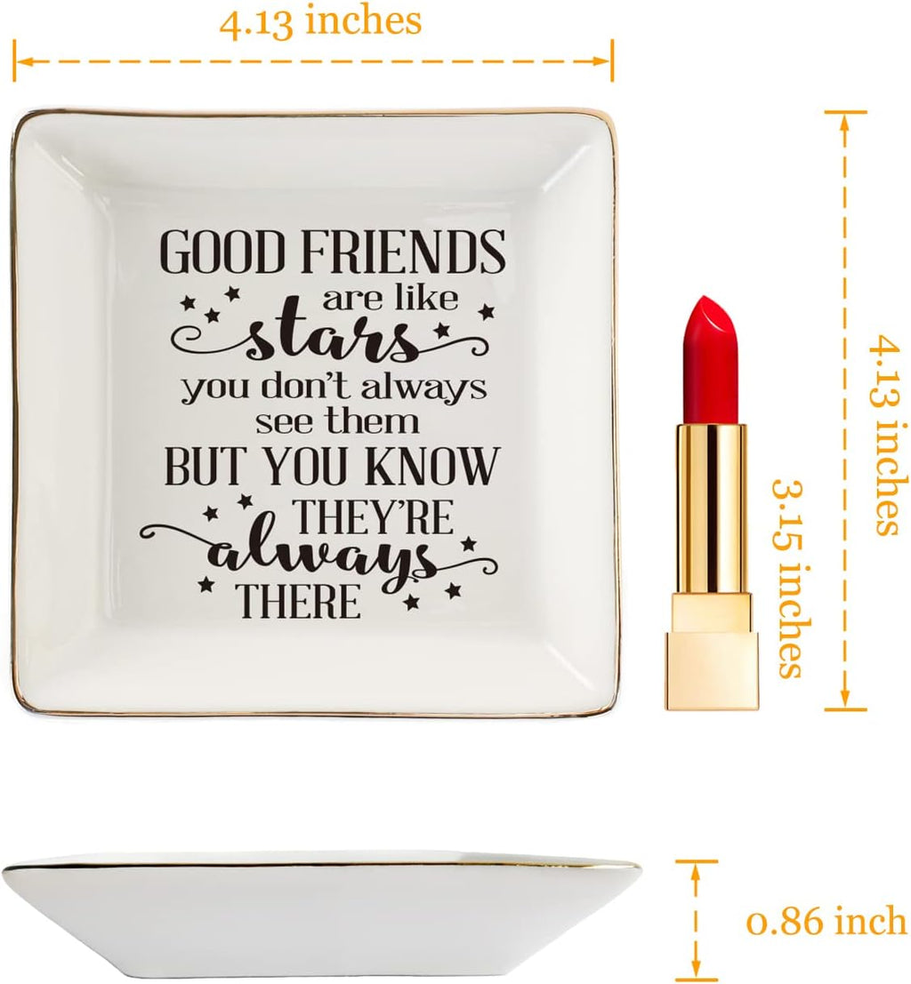 Ceramic Ring Dish Jewelry Tray for Mom Sister Friends, Ceramic