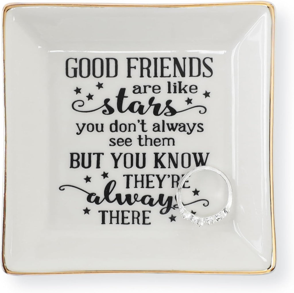 Ceramic Ring Dish Jewelry Tray for Mom Sister Friends, Ceramic