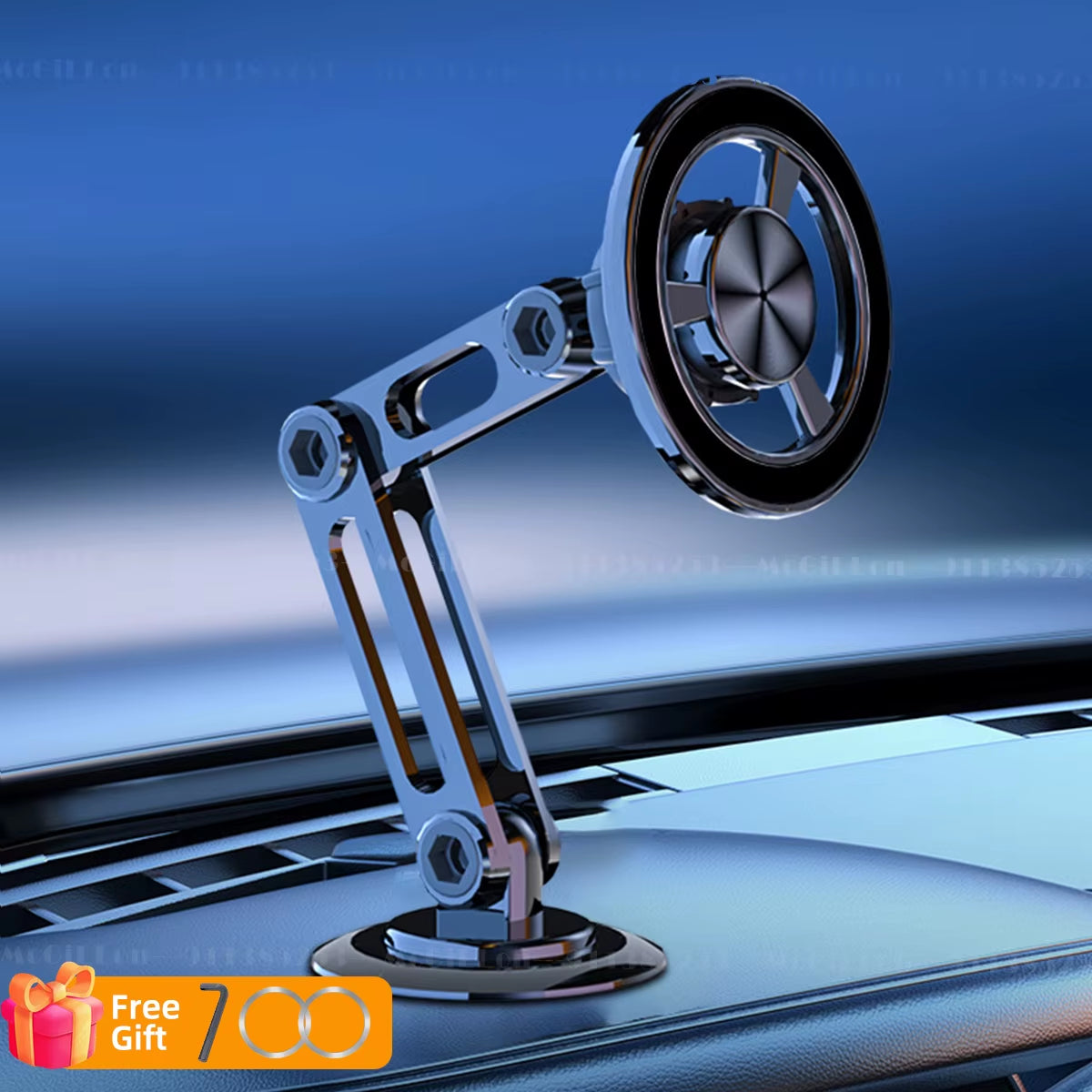 Mcgillon Magsafe 720 Rotate Metal Magnetic Car Phone Holder Foldable Phone Stand Air Vent Magnet Mount GPS Support for All Phone