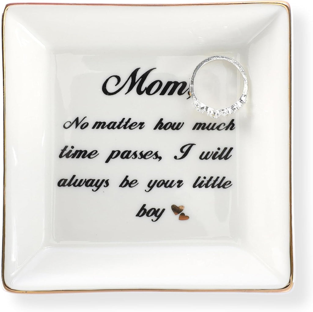 Ceramic Ring Dish Jewelry Tray for Mom Sister Friends, Ceramic