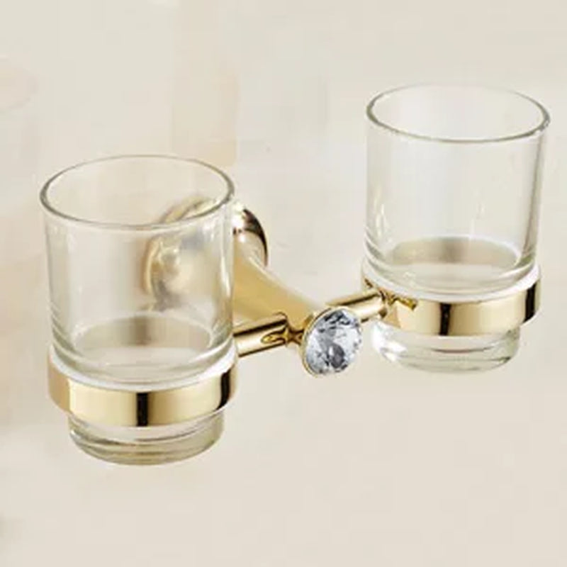 Stainless Steel Gold Plated Bathroom Hardware Set Towel Rack Toilet Paper Holder Towel Bar Hook Bathroom Accessories Set