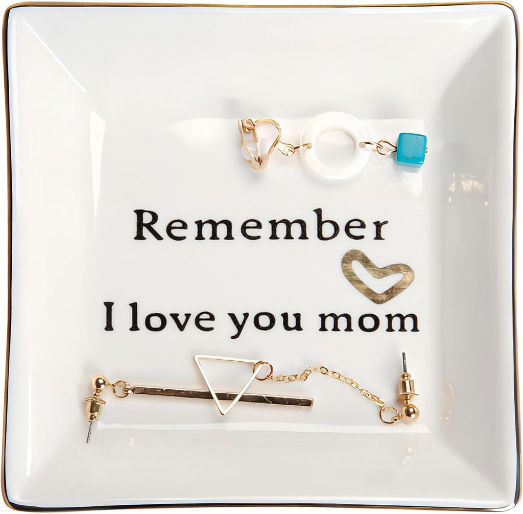 Ceramic Ring Dish Jewelry Tray for Mom Sister Friends, Ceramic