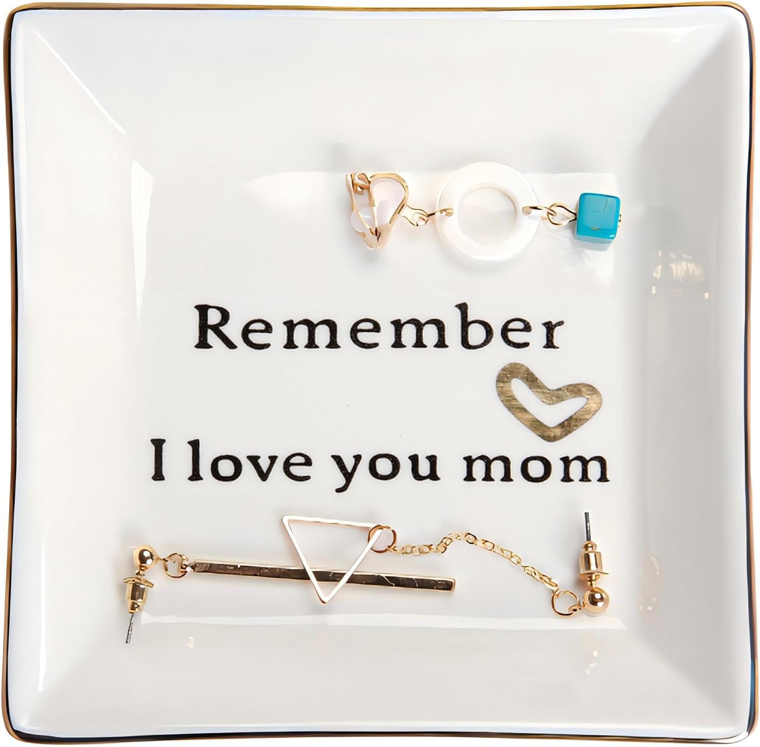 Ceramic Ring Dish Jewelry Tray for Mom Sister Friends, Ceramic