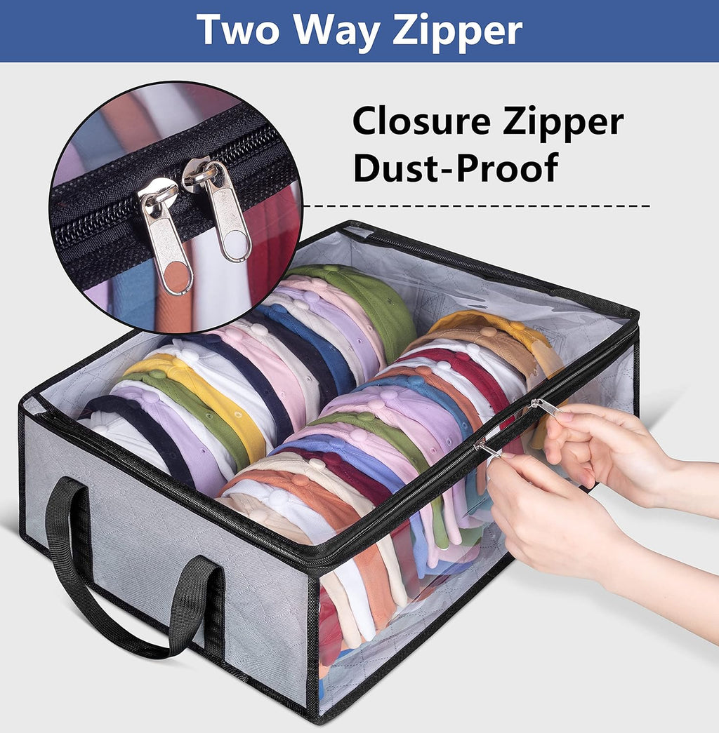 Hat Storage for Baseball Caps Organizer, Grey, 5