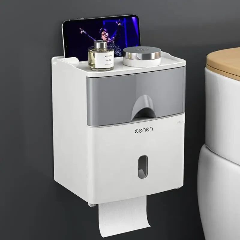 Panda Wall Mount Roll Paper Holder, Towel Tissue Holder, Tissue Hanger, WC, Kitchen, Bathroom Organizer, Accessories