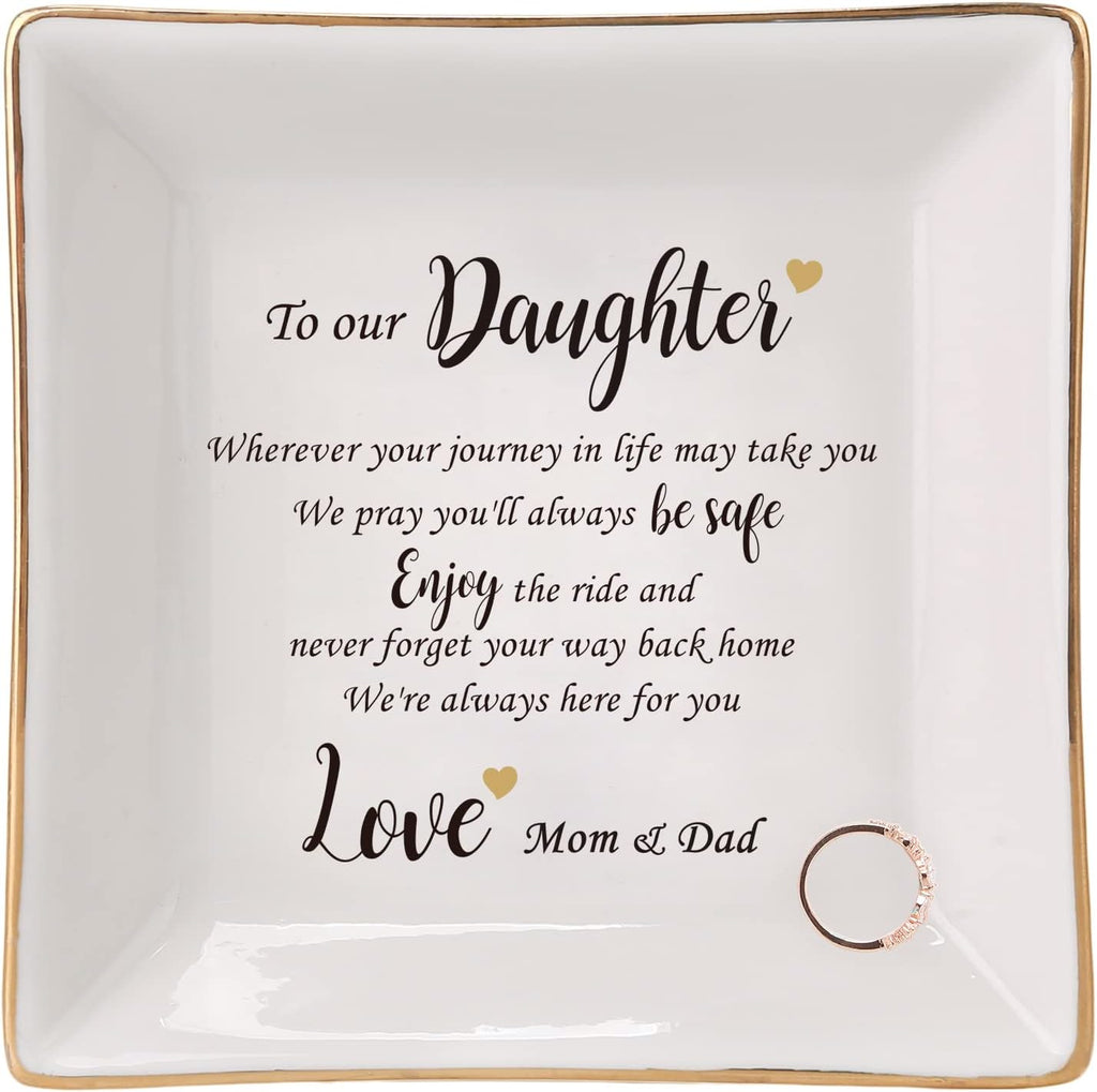 Ceramic Ring Dish Jewelry Tray for Mom Sister Friends, Ceramic